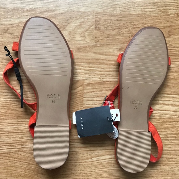 ZARA ORANGE SANDALS - Picture 2 of 4